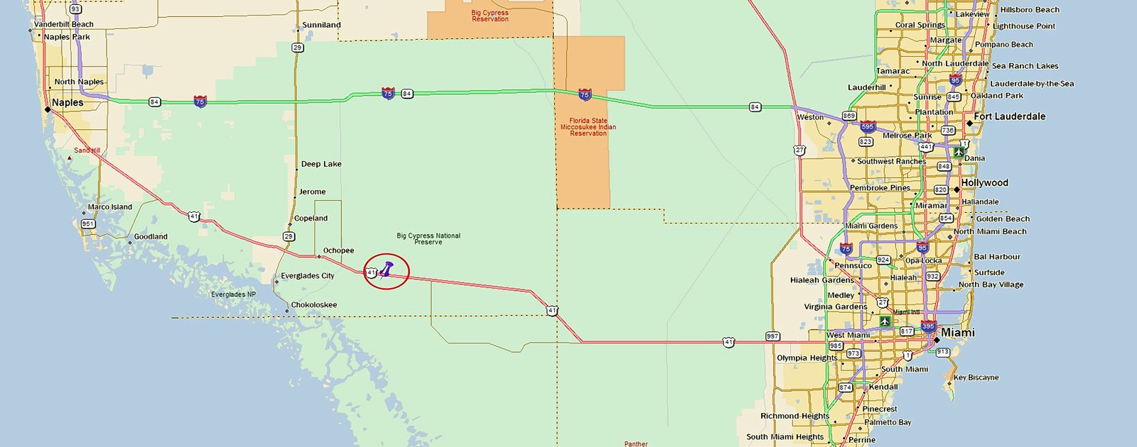 Big Cypress National Preserve Map