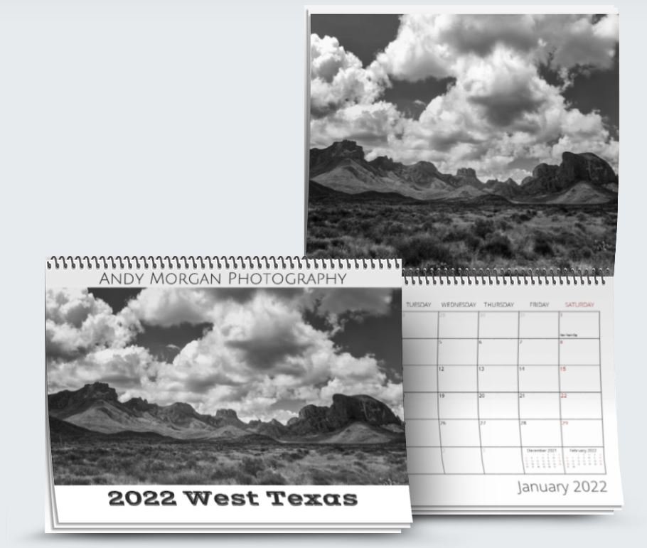 2022 West Texas Calendar Andy Morgan Photography