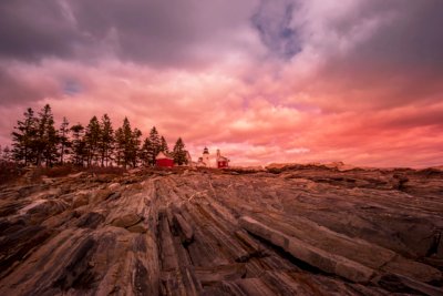 maine coast sun water lighthouse