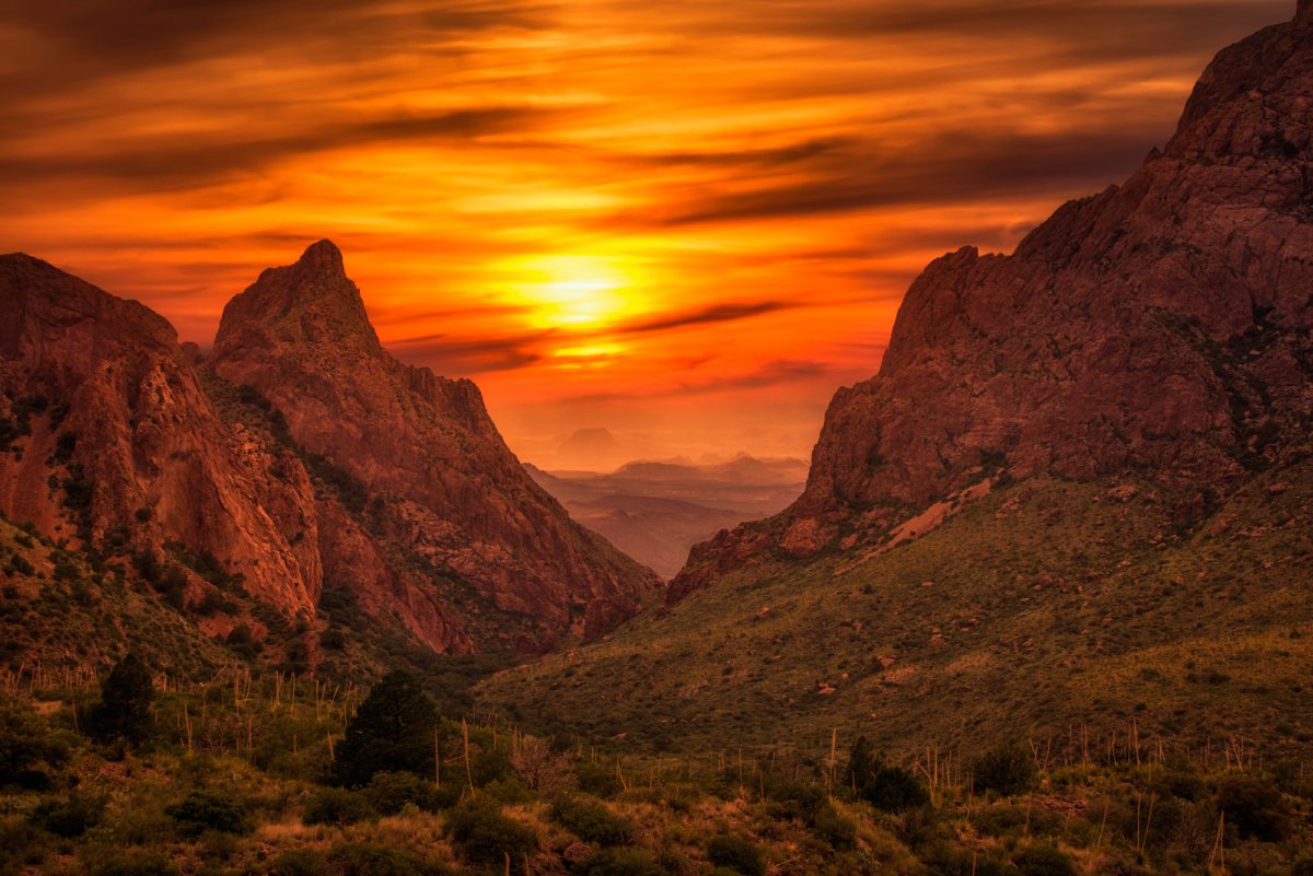 Big Bend Window Sunset